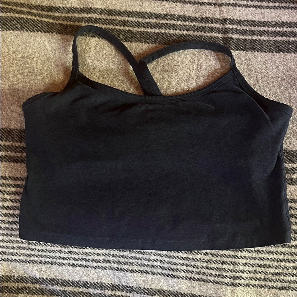 Black Strappy Crop Top